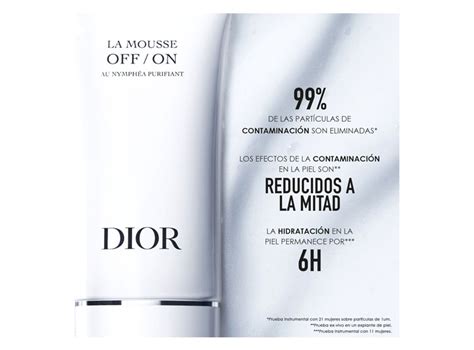 limpiador facial dior|La Mousse OFF/ON .